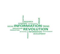 Lettering Stickers Word Cloud Information Revolution 54x105.7cm Car Body Decoration Green