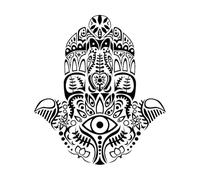 Lettering Stickers Zen Buddhism Om Talisman Meditation Room 81x93.5cm Art Decoration Extra Large Black