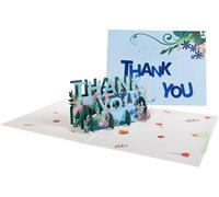 Lettering with Floral Blooms 3D Pop Up Thank You Card