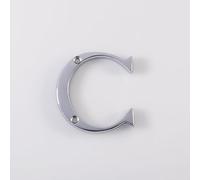 Letters A-D for Front Doors Individual Door Letters Durable Alphabet Characters for House Names Numbers and Signage Use (Polished Chrome, 53mm-Letter C)