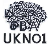 Letters and Numbers Patches 72 Pcs Sew on/Iron on Patches Embroidered Alphabet Patches Decorate Repair Patches for Jackets, Jeans, Hats, Bags, Shoes-(Black)
