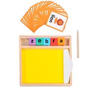 Letters Correspondence Letter - Sand Writing Toy, Wood Tracing Board | Educational Alphabet Activity for The, Fine Motor Trainer, Pre-k Learning Tool, E