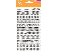 Letters & Figures Black Transfers 4 mm - 1 Sheet