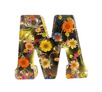 Letters Floral Night Light CreativeDried Flower LED Ambient Lights Resin Lamp Table Ornaments Lighting M
