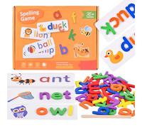 Letters Learning Toys, Alphabet Toys, Educational Puzzles Wooden Blocks, Word Spelling Learning Toys Games Preschool Educational for 3-6 Years Old Christmas Birthday