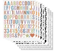 Letters Number Stickers - ShiningUU 9-Pack 1 Inch Self-Adhesive Number Stickers Kit | Alphabet Sticker for Door, Mailbox, Cars, Windows, Sign, Notebook Decor, Scrapbook(White, Black, Colourful)