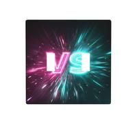 Letters Vs Double Gang Toggle Light Cover Wall Plate Switch Decor Standard Size - 11.4x11.4cm