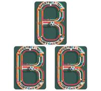Letters with Football Elements Car Air Freshener, 3 Pcs Square Hanging Air Freshener Cards, Long Lasting Fragrance Scented Cards for Car, Home, Office Gray-style