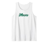 Letters Word Mexico in Beautiful Green Font Tank Top