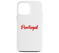 Letters Word Portugal in Beautiful Red Font Case for iPhone 13 Pro Max