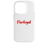 Letters Word Portugal in Beautiful Red Font Case for iPhone 14 Pro