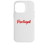 Letters Word Portugal in Beautiful Red Font Case for iPhone 14 Pro Max