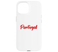 Letters Word Portugal in Beautiful Red Font Case for iPhone 15