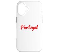 Letters Word Portugal in Beautiful Red Font Case for iPhone 16