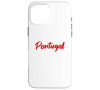 Letters Word Portugal in Beautiful Red Font Case for iPhone 16 Pro Max