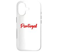 Letters Word Portugal in Beautiful Red Font Case for iPhone 17