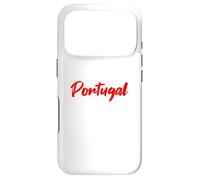 Letters Word Portugal in Beautiful Red Font Case for iPhone 17 Pro
