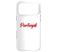 Letters Word Portugal in Beautiful Red Font Case for iPhone 17 Pro Max