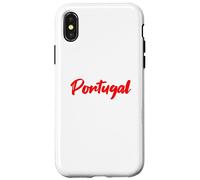 Letters Word Portugal in Beautiful Red Font Case for iPhone X/XS