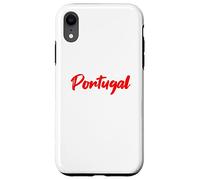 Letters Word Portugal in Beautiful Red Font Case for iPhone XR