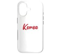 Letters Word South Korea in Cute Red Font Case for iPhone 17