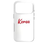 Letters Word South Korea in Cute Red Font Case for iPhone 17 Pro