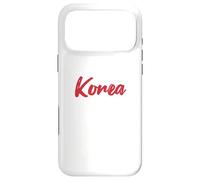 Letters Word South Korea in Cute Red Font Case for iPhone 17 Pro Max