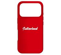 Letters Word Switzerland in Beautiful White Font Case for iPhone 17 Pro