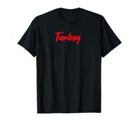 Letters Word Turkey in Cute Red Font Value Graphic T-Shirt