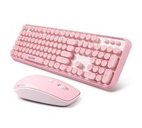 Letton 2.4GHz USB Wireless Keyboard and Mouse Combo-Pink