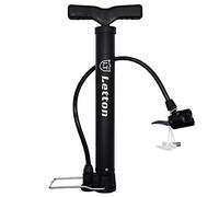 LETTON Portable 120PSI Bike Floor Pump, Mini Air Pump with Reversible Presta & Schrader Valves, Ultra Lightweight & Multifunction Ball Needle, High Pressure Anti-Leak System, Easy Pumping, Manual