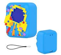Lettou Soft Silicone Case Compatible for Bitzee Disney Digital Pet Kids Toys, Full Protective Bumper Cover Accessories with Lanyard, Light Blue