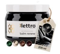 Lettro Black Leather Balm for Furniture, Sofas, Car Seats, Boots and Bags Balm Renew Restores Colour and Revives Cracked Smooth Leather, 200 ml