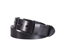 Lettro Genuine Leather Belts for Men | Men’s Vegetable Tanned Leather Belt for Casual Wear | Premium Quality Leather Belts Made in Europe (L: 43 inch - 110 cm | W: 1.57 inch - 4 cm - Black)