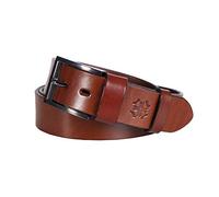 Lettro Genuine Leather Belts for Men | Men’s Vegetable Tanned Leather Belt for Casual Wear | Premium Quality Leather Belts Made in Europe (L: 43 inch - 110 cm | W: 1.57 inch - 4 cm - Brown)