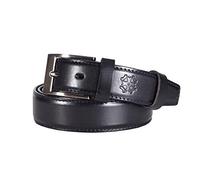 Lettro Genuine Leather Belts for Men | Men’s Vegetable Tanned Leather Belt for Formal Wear | Premium Quality Leather Belts Made in Europe (L: 47 inch - 120 cm | W: 1.18 inch - 3 cm - Black)