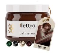 Lettro Medium Brown Leather Balm for Furniture, Sofas, Car Seats, Shoes and Handbags Balm Renew Restores Tan Colour and Revives Cracked Smooth Leather, 200 ml