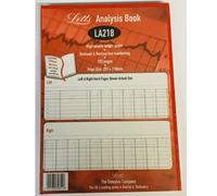 Letts A4 Analysis Book with Hard Cover Ribbon Marker 18 Cash Columns 192Pages LA218 Red