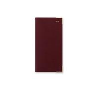 Letts Classic Slim portrait week to view with appointments 2024 diary - burgundy