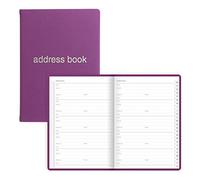 Letts Dazzle A5 Address Book, White Paper, 192 Pages, 8.25 x 5.75 x 0.375 inches, Purple (B090050)