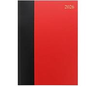 Letts of London Standard A4 two pages per day 2026 diary - Red/Black 26-TC10