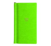 Lett's Note Legacy Collection Slim Pocket Size Address Book with Gold Pen, Ruled, 160 Pages, Cream Paper, 5.75" x 2.75", Green (B090055)