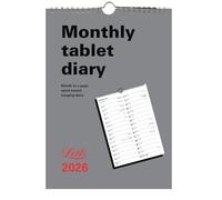Letts of London A4 Monthly Tablet Diary 2026 26-TMT