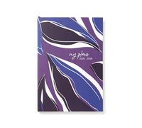 Letts of London Botanics A5 Academic 2025/2026 week to view diary - Plum 26-031919
