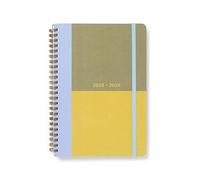 Letts of London Colour Block A5 Academic 2025/2026 day to a page with appointments diary - Lime 26-031897