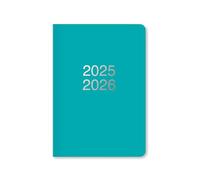 Letts of London Dazzle A5 academic 2025/2026 week to view diary - Turquoise 26-030613