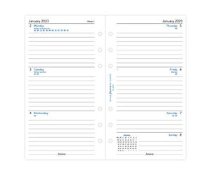 Letts of London Filofax Personal Week on Two Pages Lined 2023 Diary,White