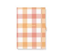 Letts of London Gingham A5 Academic 2025/2026 week to view diary - Coral 26-031930