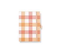 Letts of London Gingham A6 Academic 2026/2027 week to view diary - Coral 27-031888