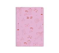 Letts of London Little Joys A5 Academic 2026/2027 week to view diary - pink 27-031995